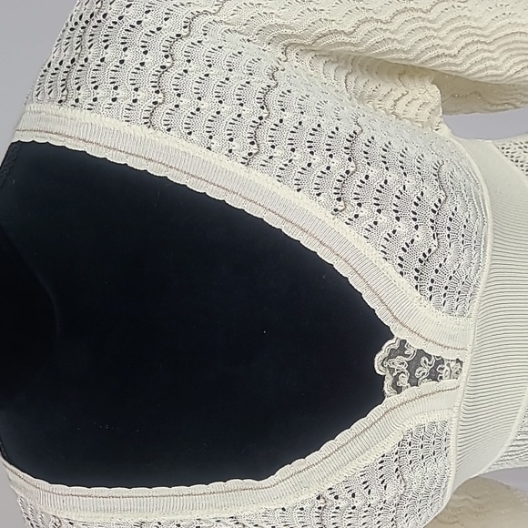 Guinevere Anthropologie women XS crochet 3/4 sleeve smocked waist lace - Picture 2 of 6